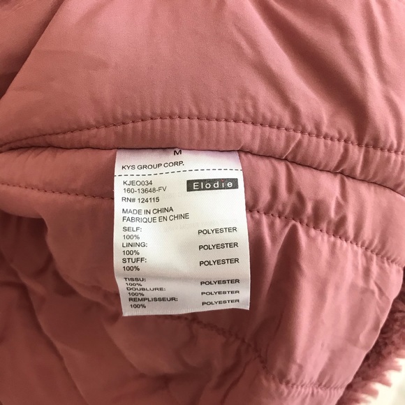 NWT Elodie Girl’s Blush Pink Fuzzy Hooded Jacket - Picture 7 of 7